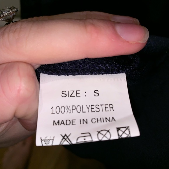 Navy spaghetti strap Tobi dress with open back - Picture 6 of 7